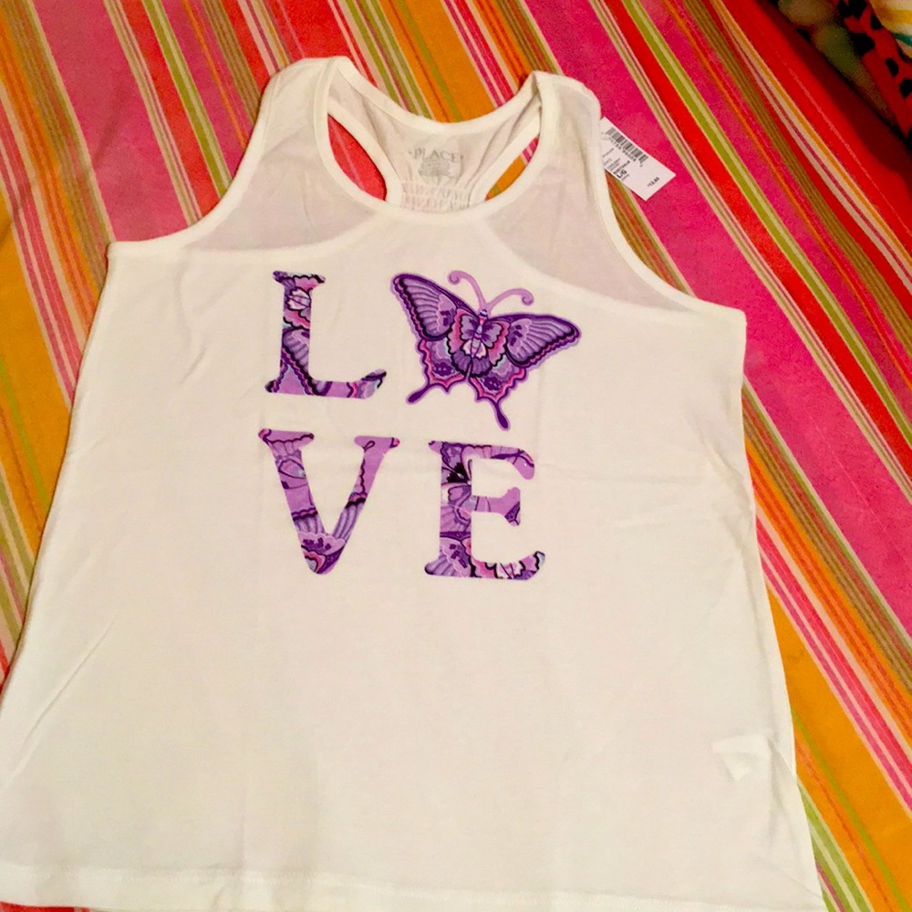 Girls butterfly racer back top